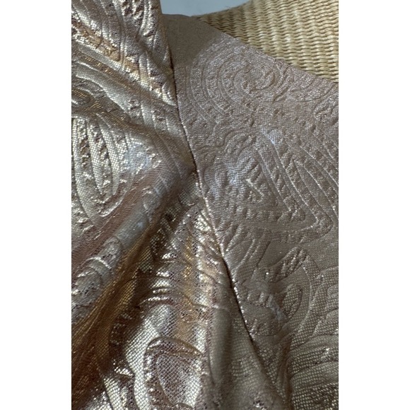 Hailey Logan By Adrianna Papell Y2K Mini Bodycon Dress Sz Small Metallic Gold - Picture 10 of 11